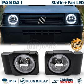 FARI LED per Fiat Panda 141 con STAFFE Luce Bianca