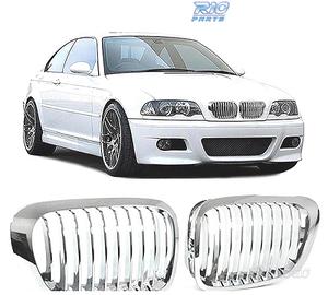 GRIGLIE BMW E46 COUPE CABRIO 99-03 LOOK M CROMATO