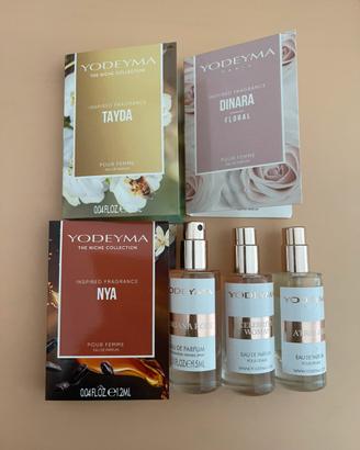 Yodeyma set profumi 15 ml donna originali nuovi