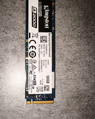 SSD NVME KINGSTON 500GB LEGGI DESCRIZIONE 