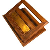 Leggio Espositore Vintage regolabile - legno e oro
