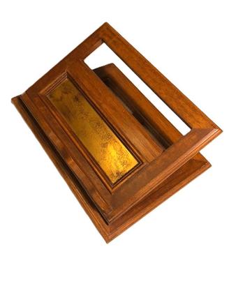 Leggio Espositore Vintage regolabile - legno e oro