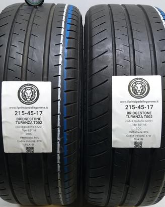 2 GOMME 215 45 17 BRIDGESTONE A67201