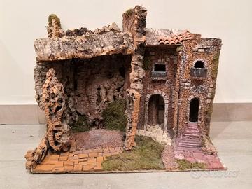 Presepe artigianale capanna 55x32x40