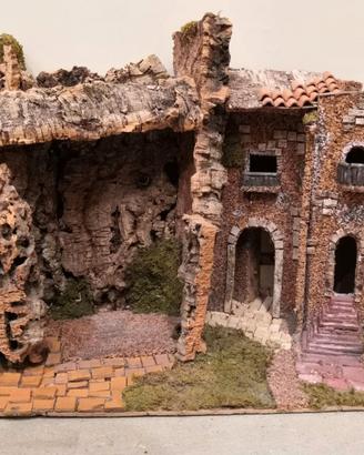 Presepe artigianale capanna 55x32x40