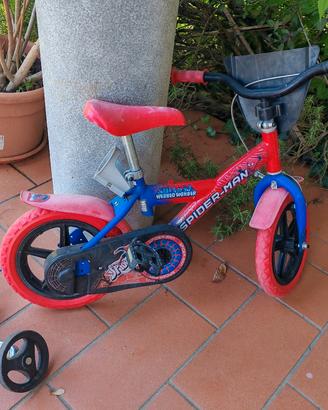 Bici bimbo Spiderman con rotelle