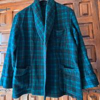 GIACCA VESTAGLIA UNISEX  A QUADRI VERDI  TG. 52