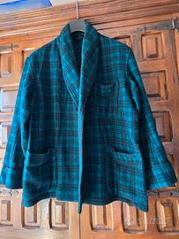 GIACCA VESTAGLIA UNISEX  A QUADRI VERDI  TG. 52