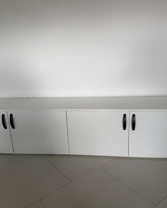 Mobile TV / Credenza Bassa Bianca a 4 Ante
