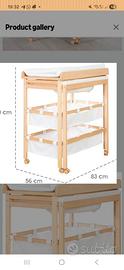 Fasciatoio con vaschetta roba "Baby Pool" in legno