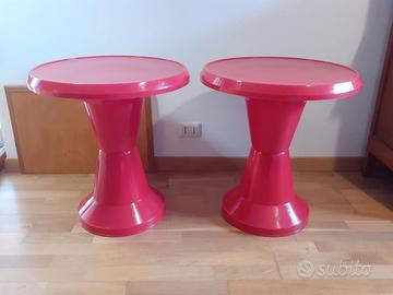 tavolo Diablo Giganplast rossi anni 70