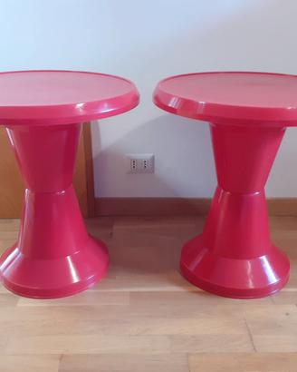 tavolo Diablo Giganplast rossi anni 70