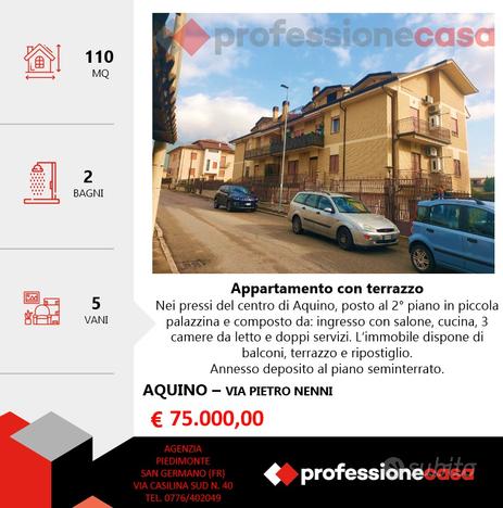 Appartamento con 3 camere e 2 bagni