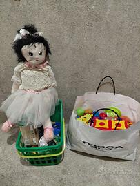 Bambola di pezza artigianale in stile ballerina