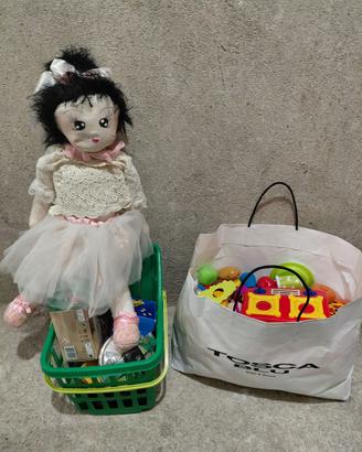 Bambola di pezza artigianale in stile ballerina
