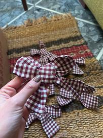 Set 8 fiocchetti a quadretti