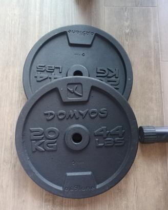 2 dischi Domyos in ghisa da 20 kg – 40 kg totali