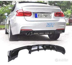 DIFFUSORE BMW F30 F31 LOOK M PERFORMANCE NERO LUCI