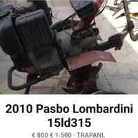 Motozappa Diesel PASBO Lombardini 15LD315