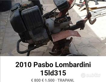 Motozappa Diesel PASBO Lombardini 15LD315