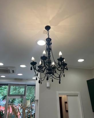 3 lampadari in plexiglas neri modello kartel