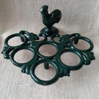 Porta uova in ghisa smaltata - vintage 