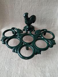 Porta uova in ghisa smaltata - vintage 