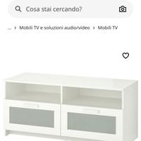 Mobile tv ikea bianco