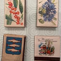 Quattro scatole di fiammiferi vintage svedesi