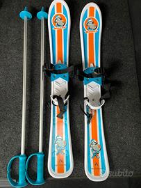 Sci in plastica con fascette + bacchette