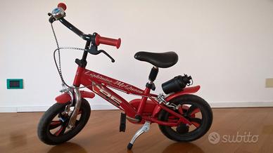 Bicicletta per bambini con rotelle (Disney Cars)