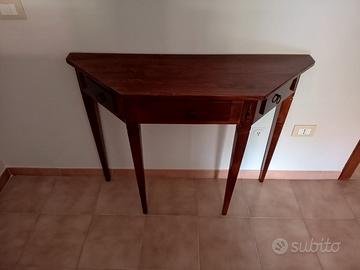 Consolle ingresso legno noce