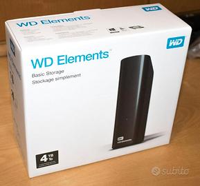 HDD desktop WD Elements - 4 TB NUOVO Sigillato 