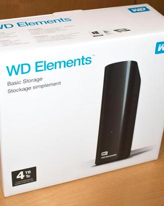 HDD desktop WD Elements - 4 TB NUOVO Sigillato 