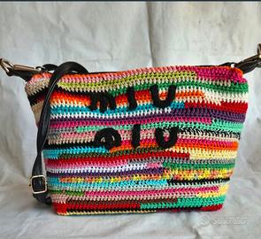 borsa crochet multicolor ( Upcicling)