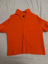 Camicia corta arancione SHEIN XS