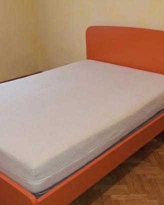 letto 1 piazza e mezzo + rete con doghe