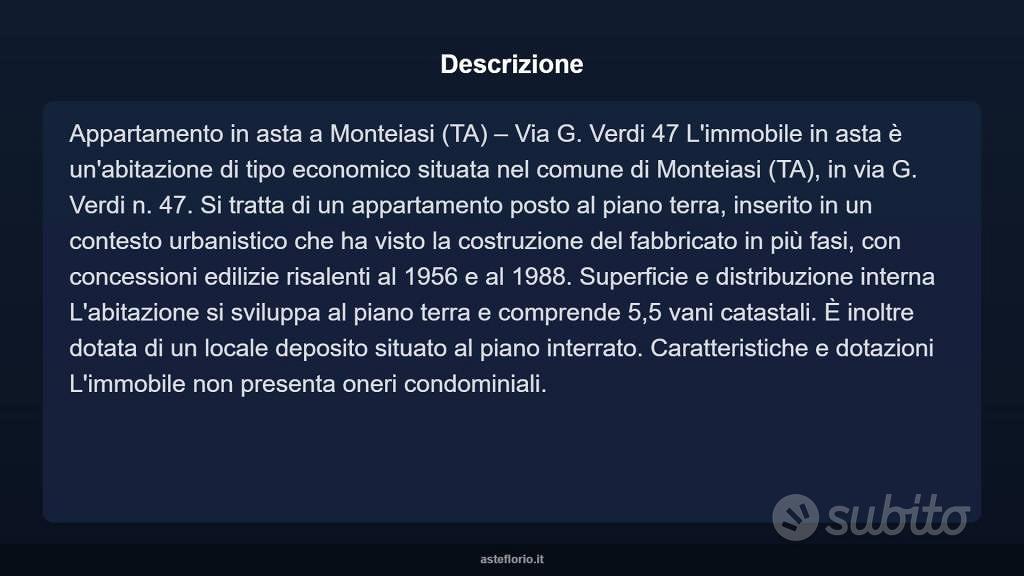 Appartamento – Monteiasi, Taranto - Vista 5