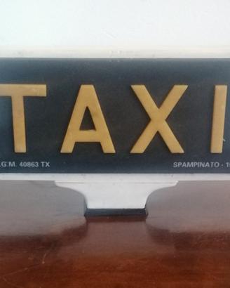 Insegna tabella targa taxi vintage epoca 