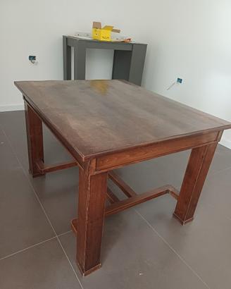 tavolo in legno massiccio antico