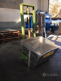 Muletto a 3 punti per trattore con benna inox