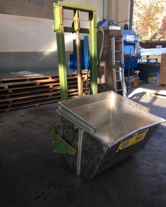 Muletto a 3 punti per trattore con benna inox
