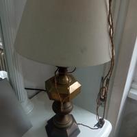 Lampada da comodino in ottone.spina rotta 