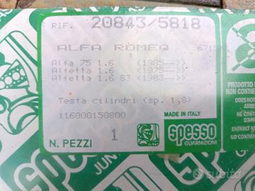 guarnizione testata spesso alfa Romeo 