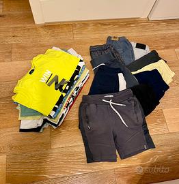 10 magliette 10 pantaloncini bambino 6 anni 128 cm
