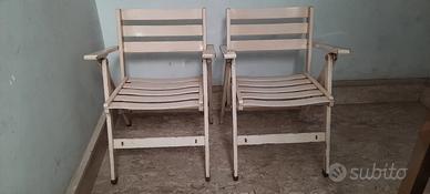2 poltrone in legno F.lli REGUITTI da  esterno