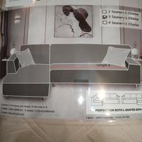 copri divano a tre posti e penisola