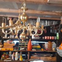 lampadario arancione anni 70