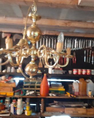 lampadario arancione anni 70