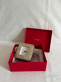 Orologio Sveglia da Tavolo con Cornice Argento 925
